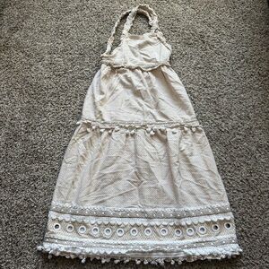 Dodo Bar Or Tan Patterned Dress - size L